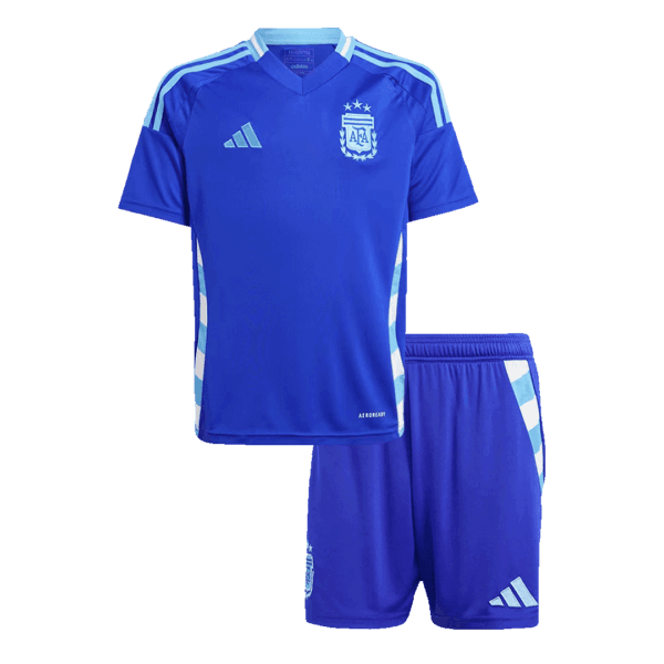 Kids Argentina Away Soccer Jersey Kit (Jersey+Shorts) COPA AMÉRICA 2024